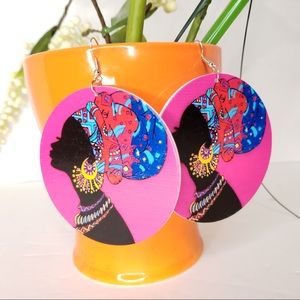 New Large African Queen Boho Chic Dangle Earrings